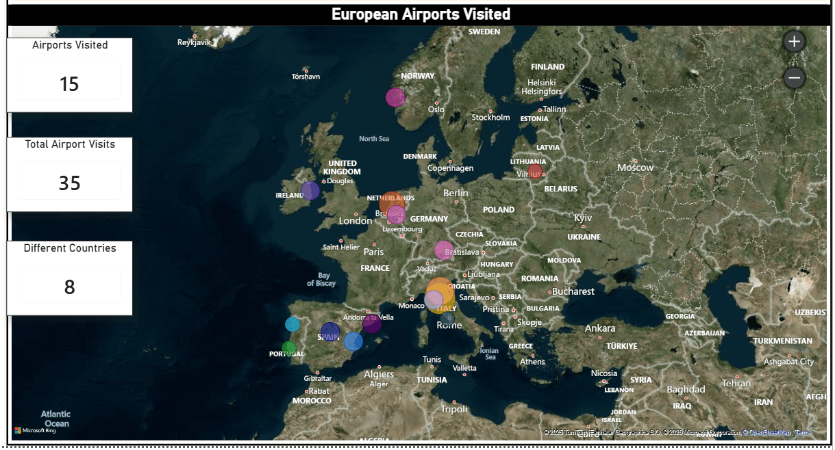 Airports used map